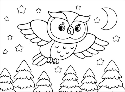 Owl Coloring Page