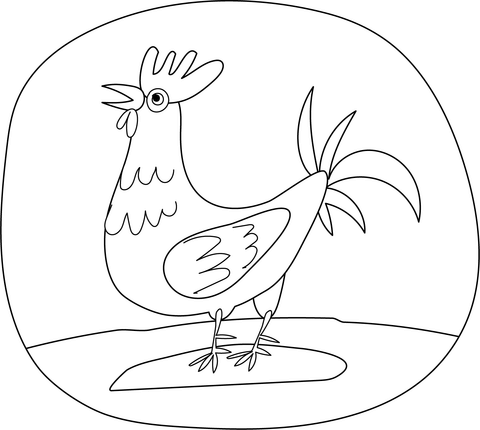 Rooster Coloring Page