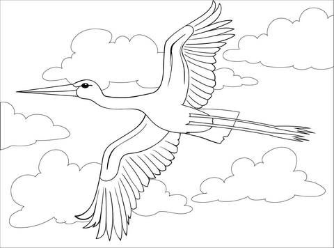 Stork Coloring Page