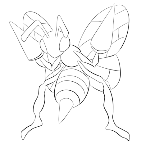 Beedrill Coloring Page