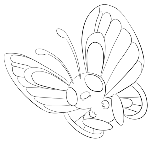 Butterfree Coloring Page