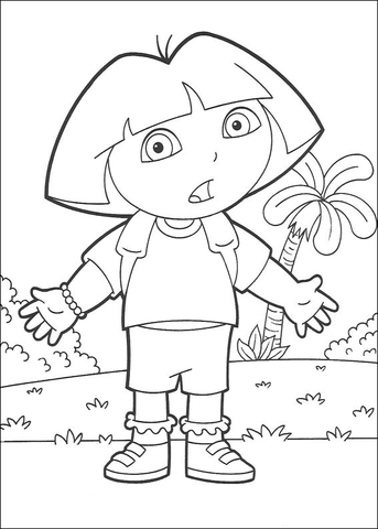 Dora Coloring Page