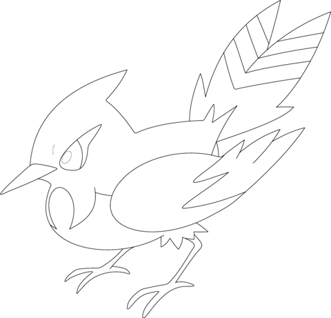 Fletchinder Coloring Page