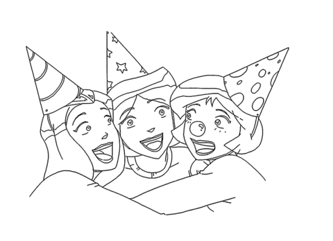 Hen Party Coloring Page