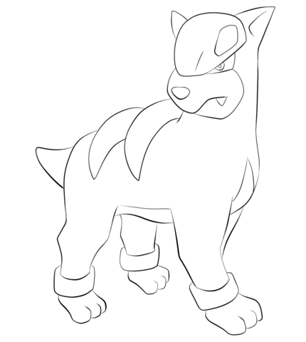 Houndour Coloring Page