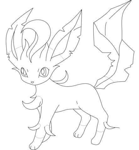 Leafeon Coloring Page