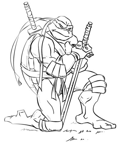 Leonardo Coloring Page