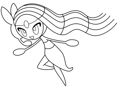 Meloetta Coloring Page