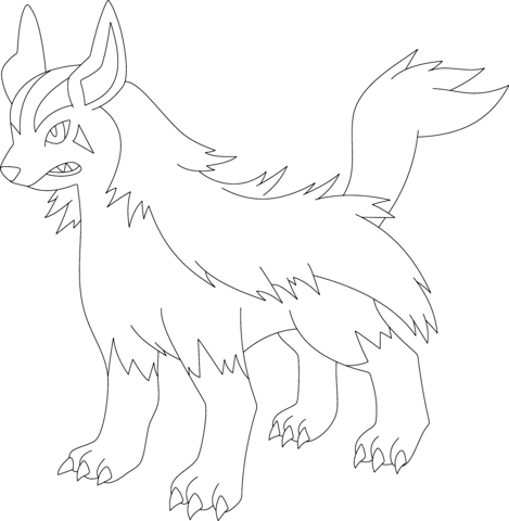 Mightyena Coloring Page