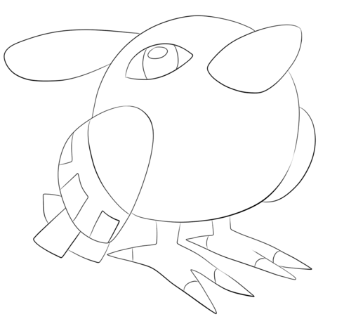 Natu Coloring Page