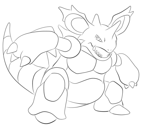 Nidoking Coloring Page