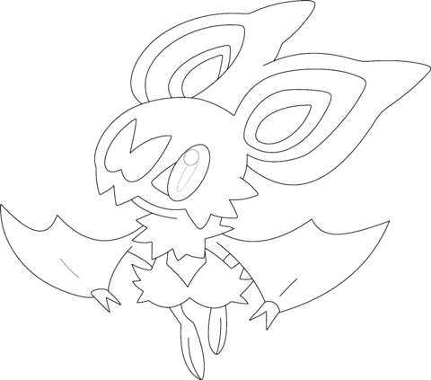 Noibat Coloring Page