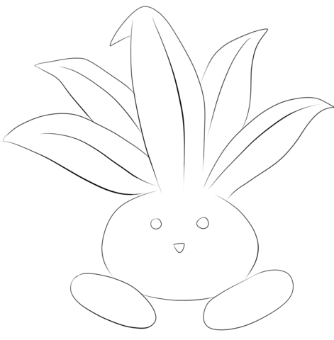 Oddish Coloring Page