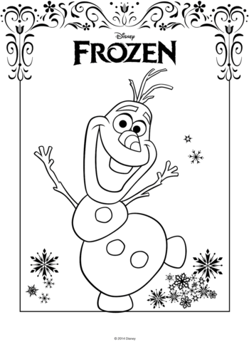 Olaf Coloring Page