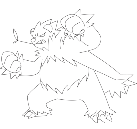 Pangoro Coloring Page