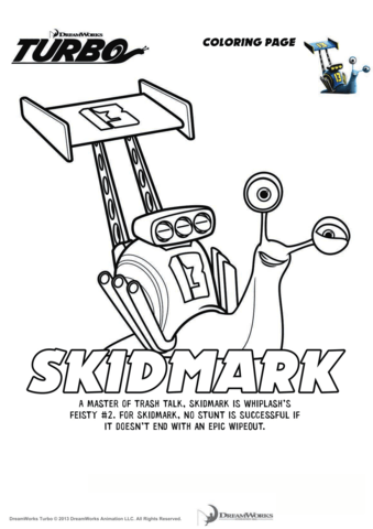 Skidmark Coloring Page