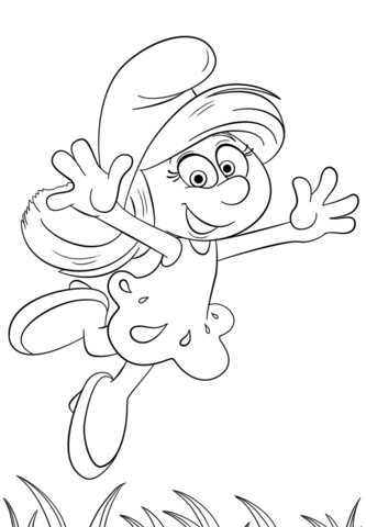 Smurfette Coloring Page