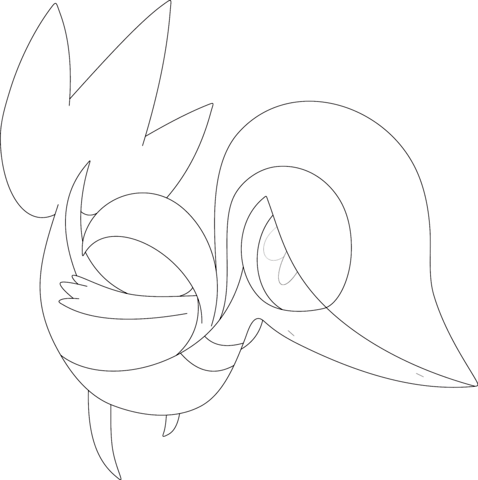 Snivy Coloring Page