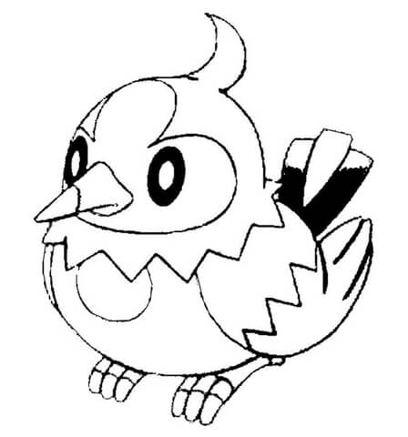 Starly Coloring Page