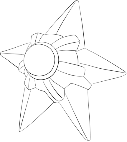 Staryu Coloring Page