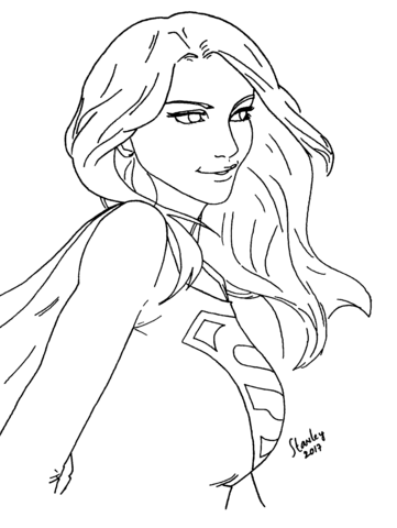 Supergirl Coloring Page