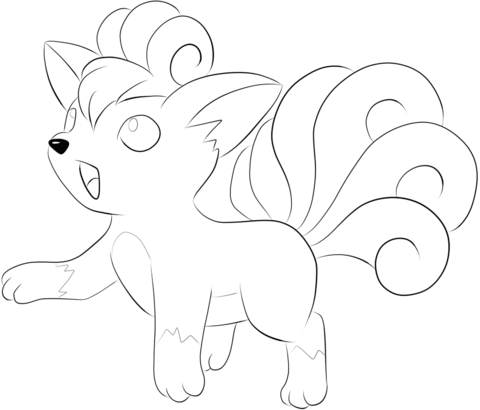 Vulpix Coloring Page