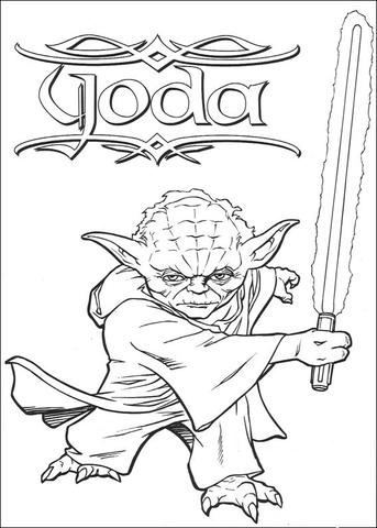 Yoda Coloring Page