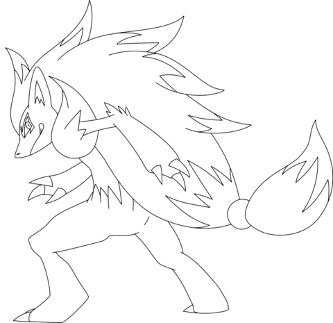 Zoroark Coloring Page