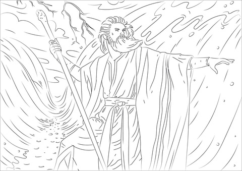 Moses Coloring Page