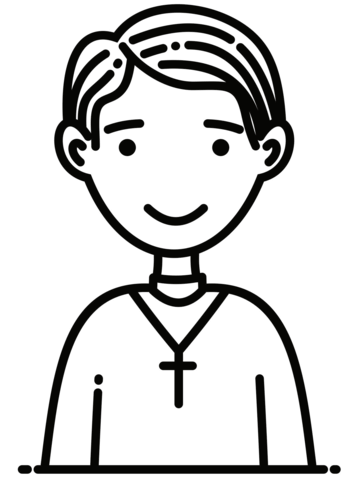 Priest Coloring Page