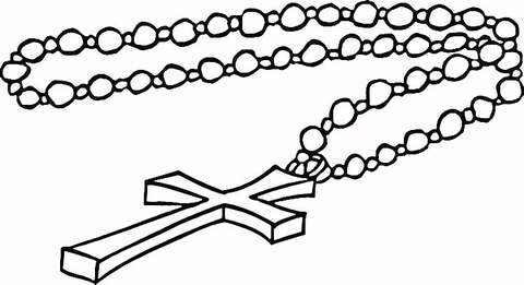 Rosary Coloring Page