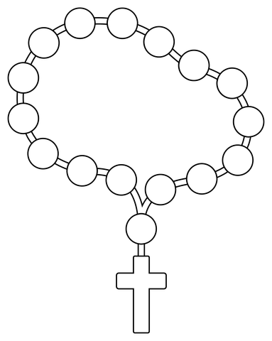 Rosary Coloring Page