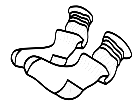 Socks Coloring Page