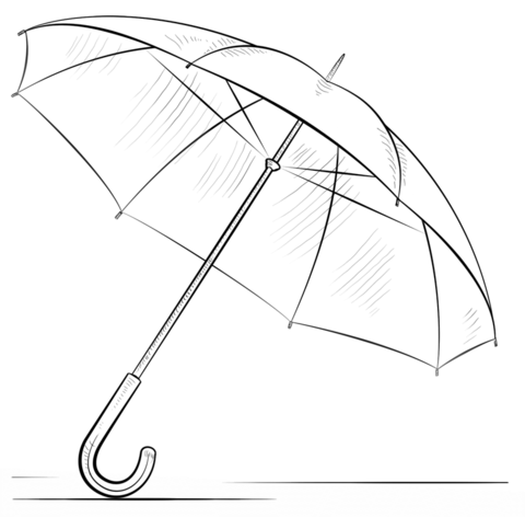 Umbrella Coloring Page