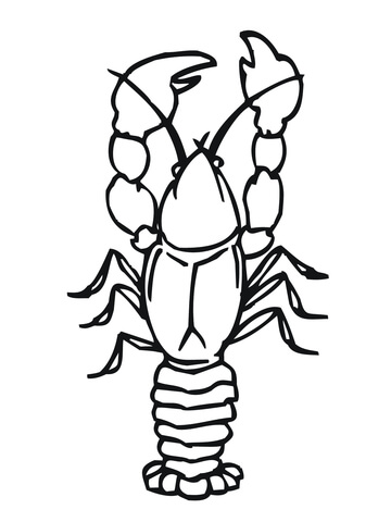 Crawdad Coloring Page