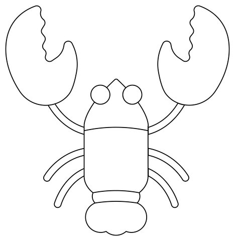 Crawfish Coloring Page