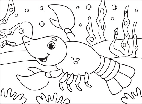 Lobster Coloring Page