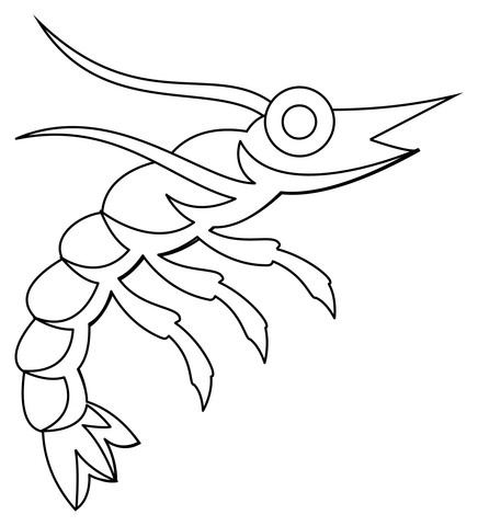 Shrimp Coloring Page