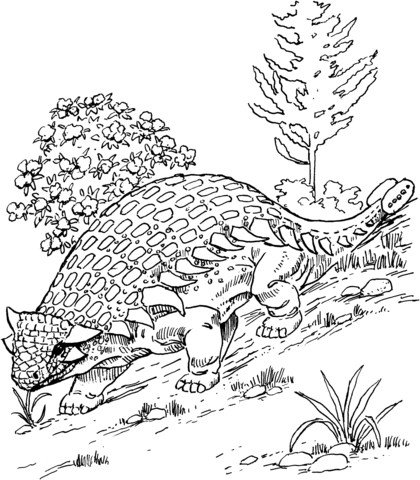 Ankylosaurus Coloring Page