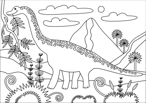 Brachiosaurus Coloring Page