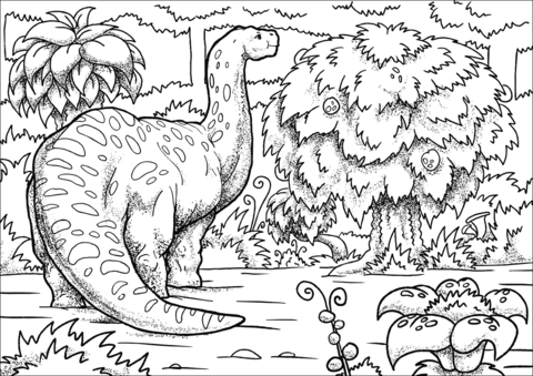 Brontosaurus Coloring Page