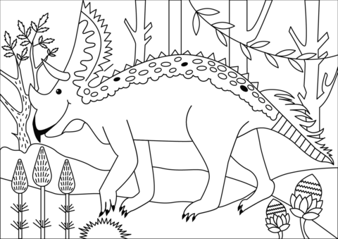 Chasmosaurus Coloring Page