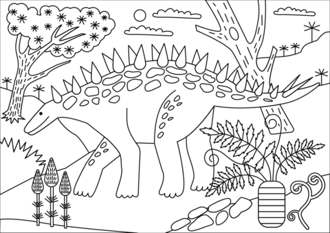 Chungkingosaurus Coloring Page