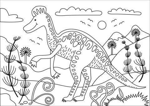 Corythosaurus Coloring Page