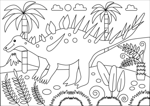 Kentrosaurus Coloring Page