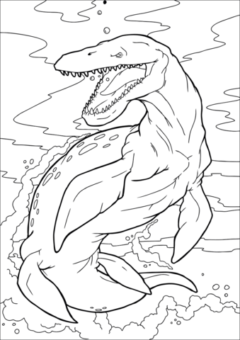 Kronosaurus Coloring Page