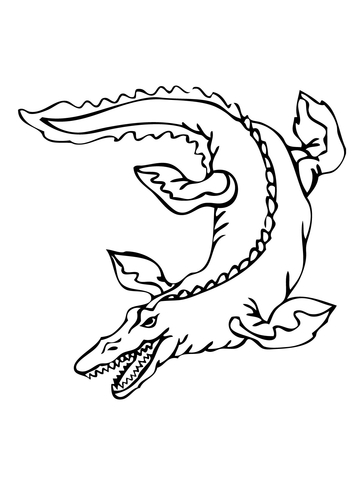 Mosasaur Coloring Page