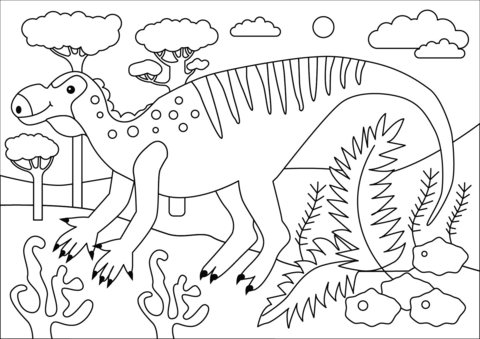 Muttaburrasaurus Coloring Page