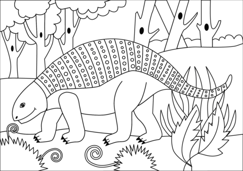 Nodosaurus Coloring Page