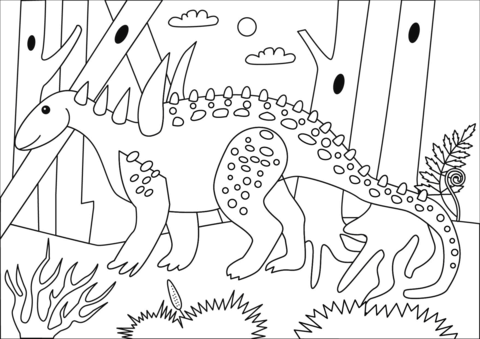 Sauropelta Coloring Page